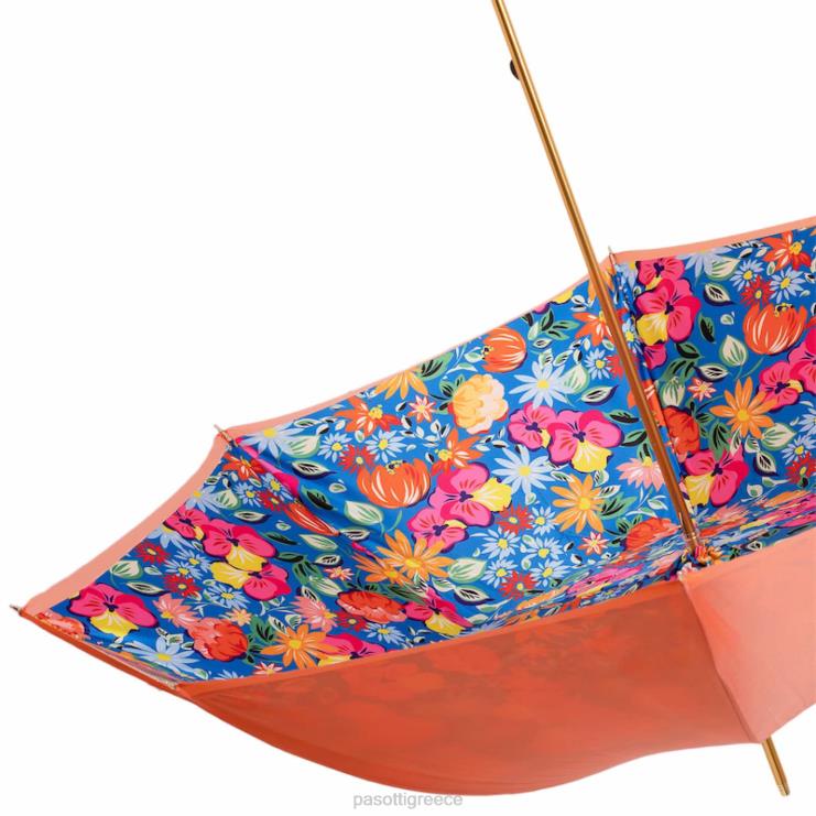 ομπρέλα | PASOTTI 189 va936-1 f38 - πορτοκαλί ομπρέλα με λουλούδια 2N6B8333 γυναίκες